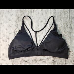 Victoria's Secret Black Strappy Light Weight Racerback Sports Bra Size S